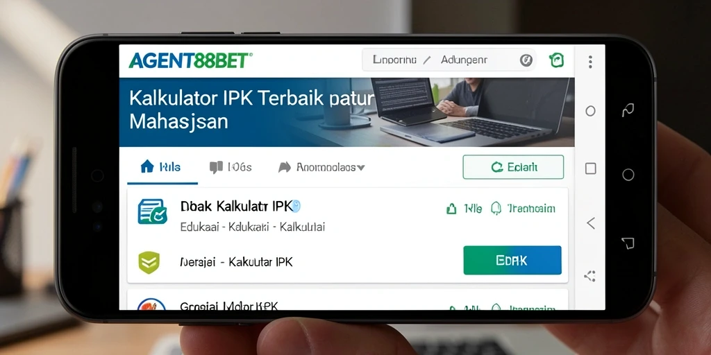 Tampilan antarmuka aplikasi Kalkulator IPK AGENT88BET yang sederhana dan efisien.