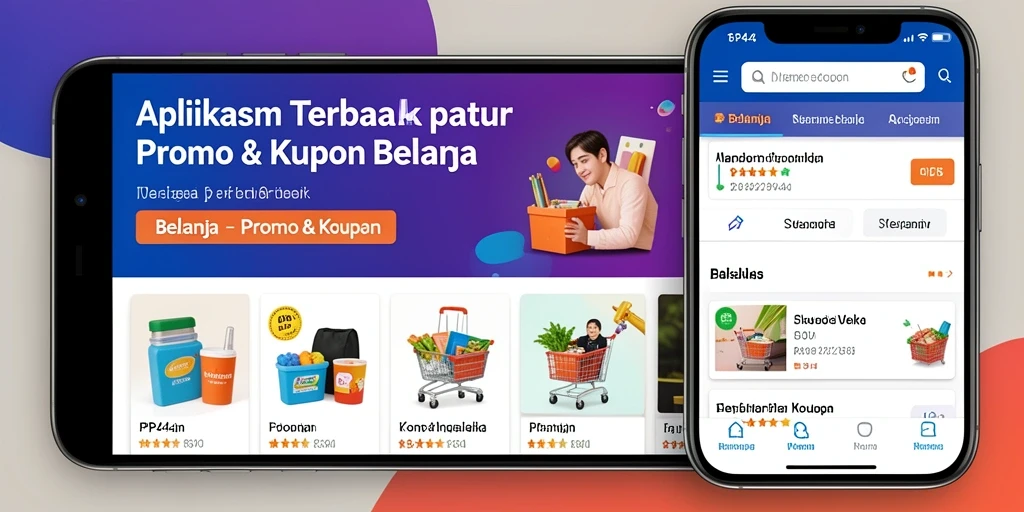 Antarmuka aplikasi PP444 yang menampilkan berbagai kupon dan promo menarik.
