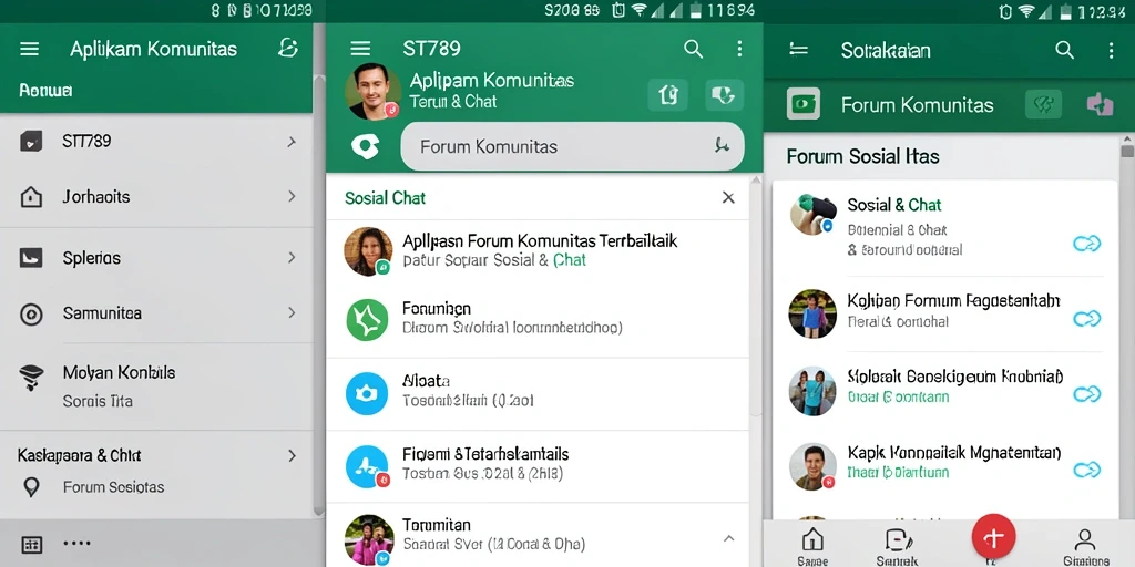 Tampilan antarmuka pengguna ST789 yang menarik untuk forum komunitas.