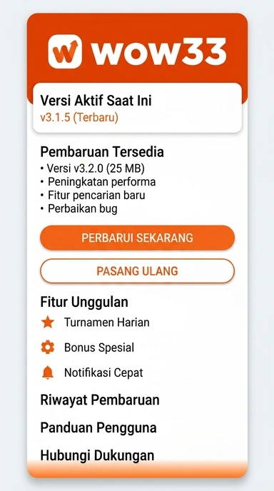 Riwayat Versi wow33 untuk Pengguna Android